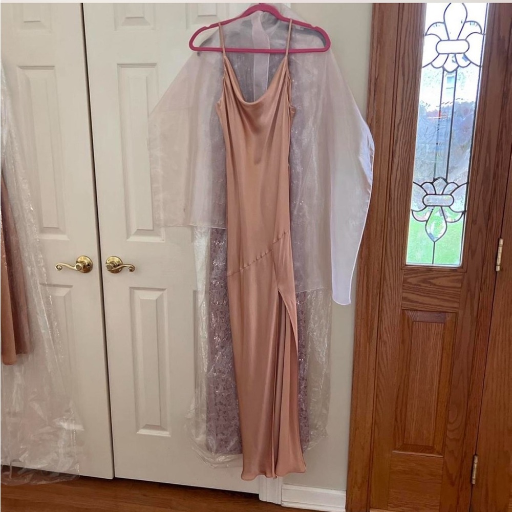 Elegant Gold Slip Dress
